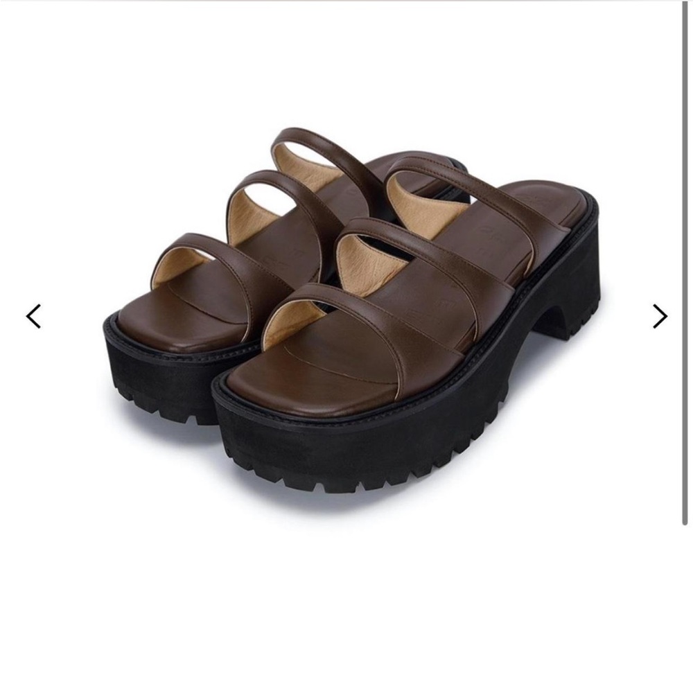 Marge Sherwood Brown Platform Sandals 36 - Picture 9 of 9